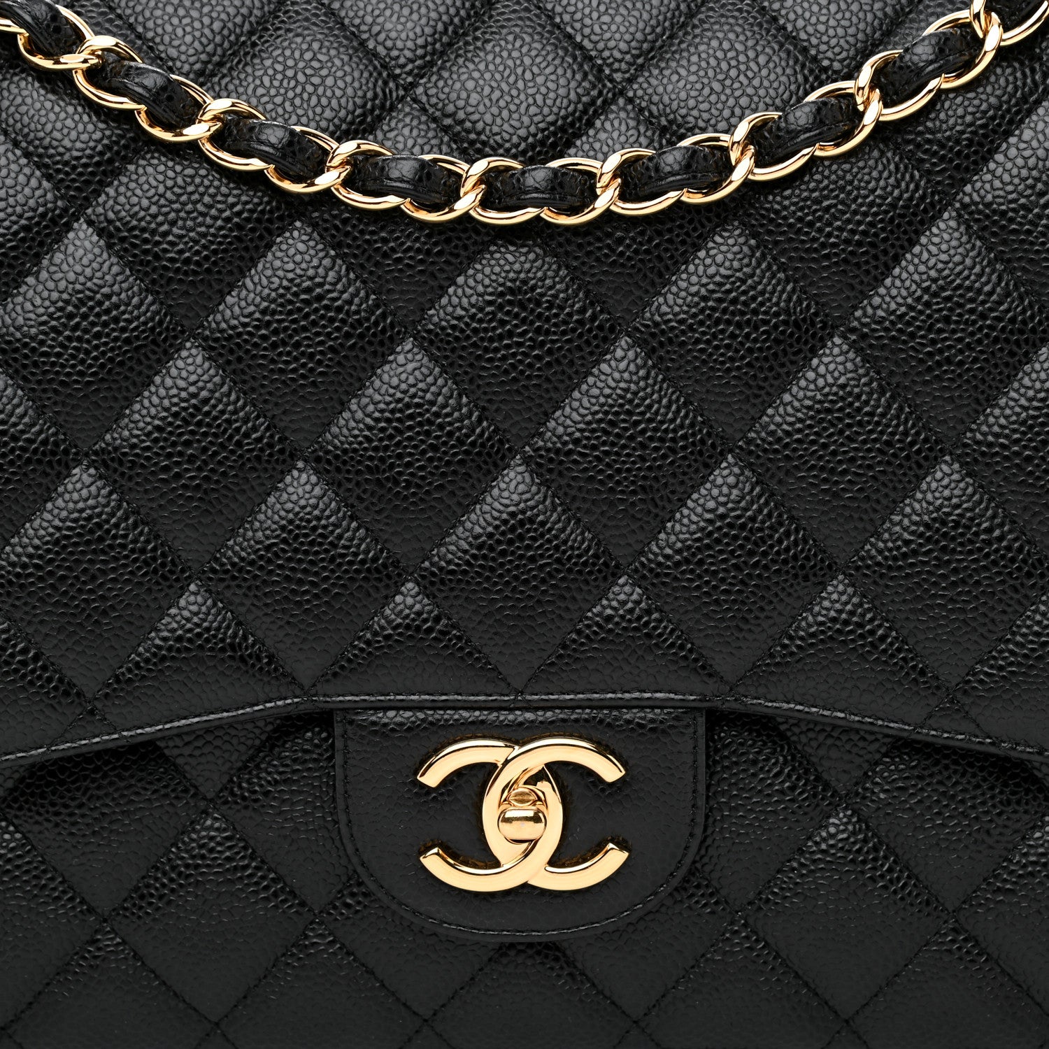 Chanel Caviar Quilted Maxi Double Flap Black 8 of 11