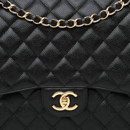 Chanel Caviar Quilted Maxi Double Flap Black 8 of 11
