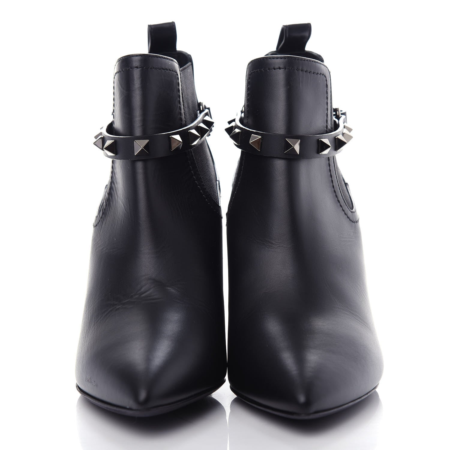 Valentino Garavani Calfskin Rockstud Chelsea 85mm Ankle Boots 36 Black 5 of 10
