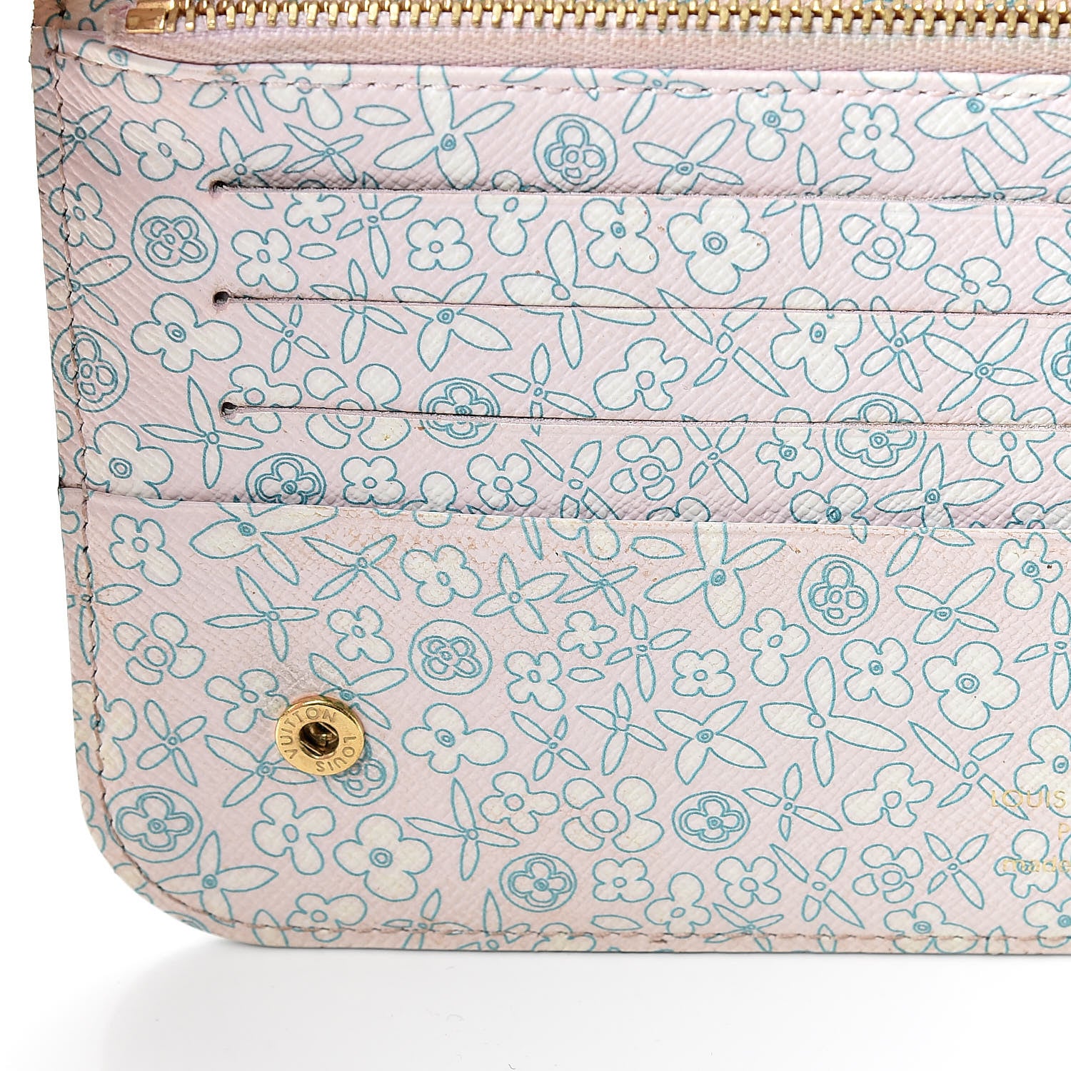 Louis Vuitton Monogram Fleuri Insolite Wallet Rose 9 of 13