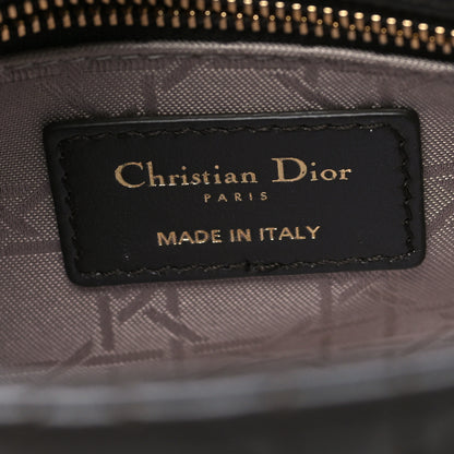 Christian Dior Lambskin Cannage Small Lucky Badges My Lady Dior Dark Grey 6 of 11