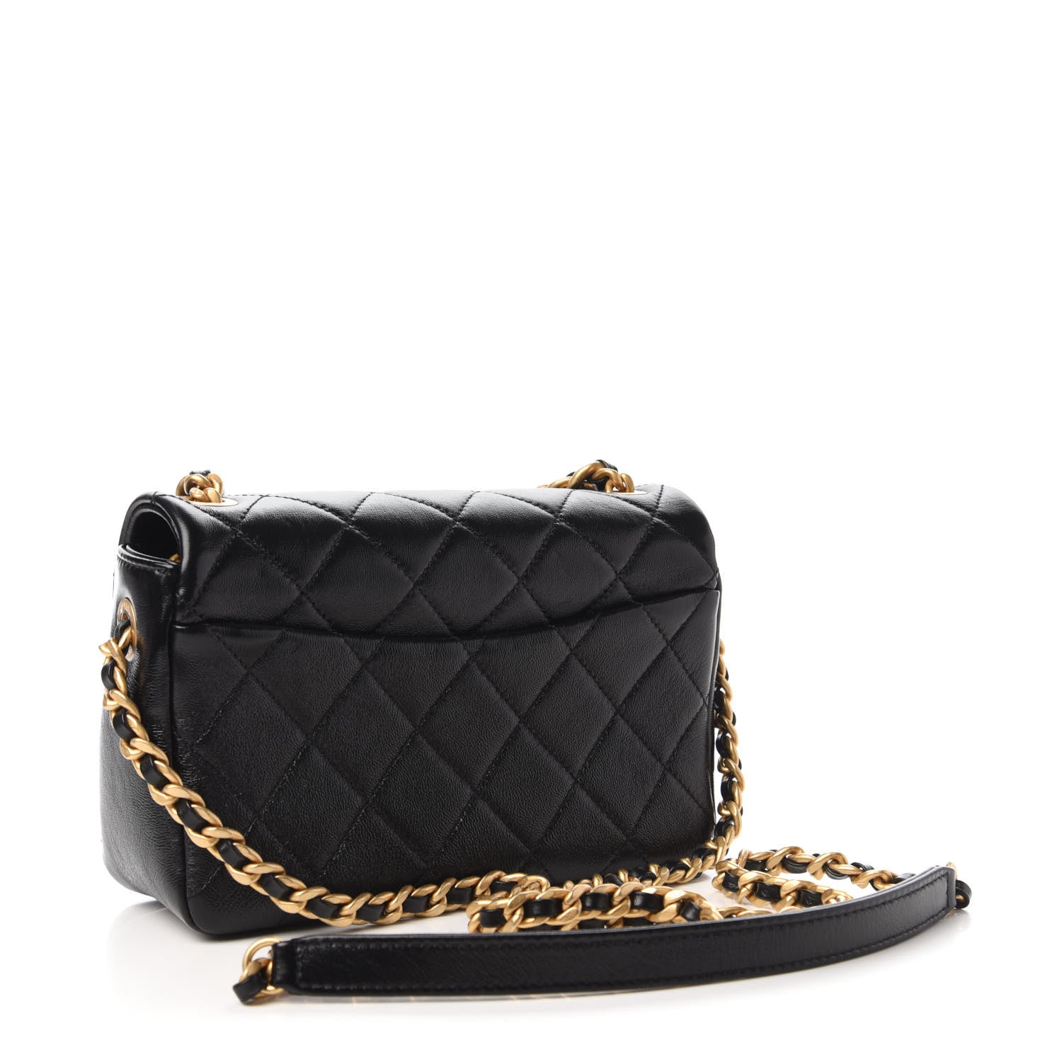 Chanel Shiny Lambskin Quilted Small Fashion Therapy Flap Black 3 of 11