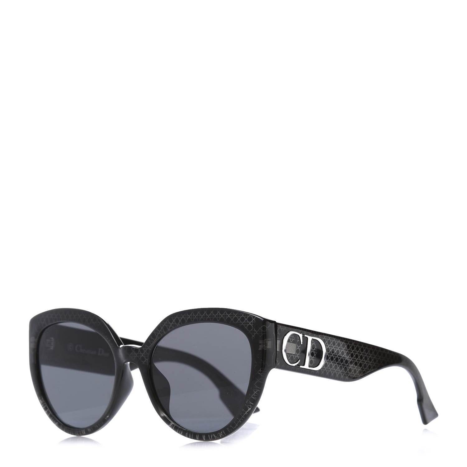 Christian Dior Acetate Cannage DDiorF Cat Eye Sunglasses Black 1 of 11