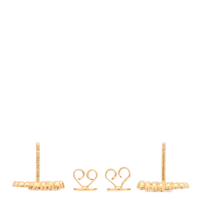 Gucci 18K Yellow Gold Sapphire Topaz Tsavorite Citrine Running G Stud Earrings 3 of 4