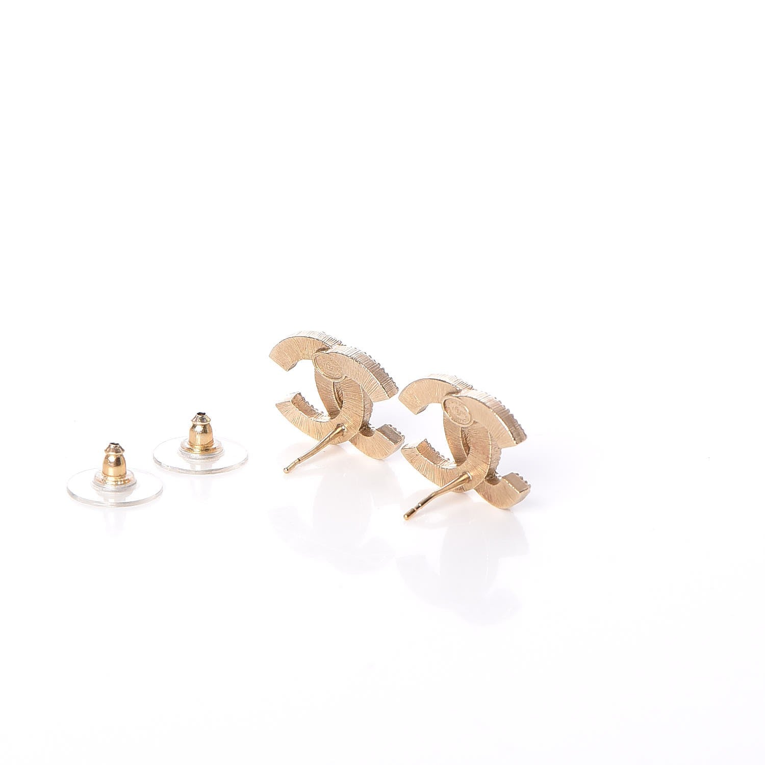 Chanel Bead CC Earrings Light Gold Black 3 of 6