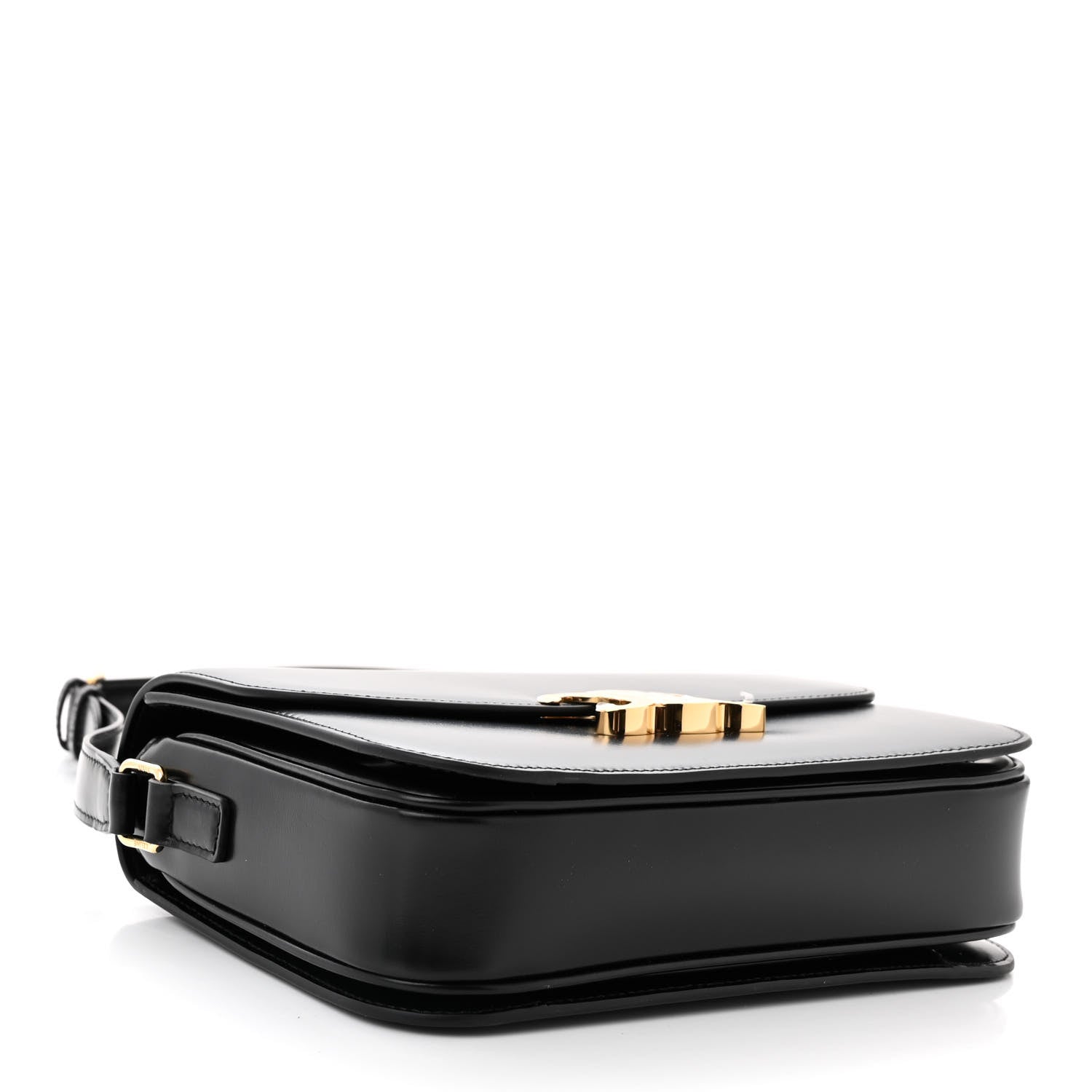 Celine Shiny Calfskin Medium Triomphe Black 4 of 11