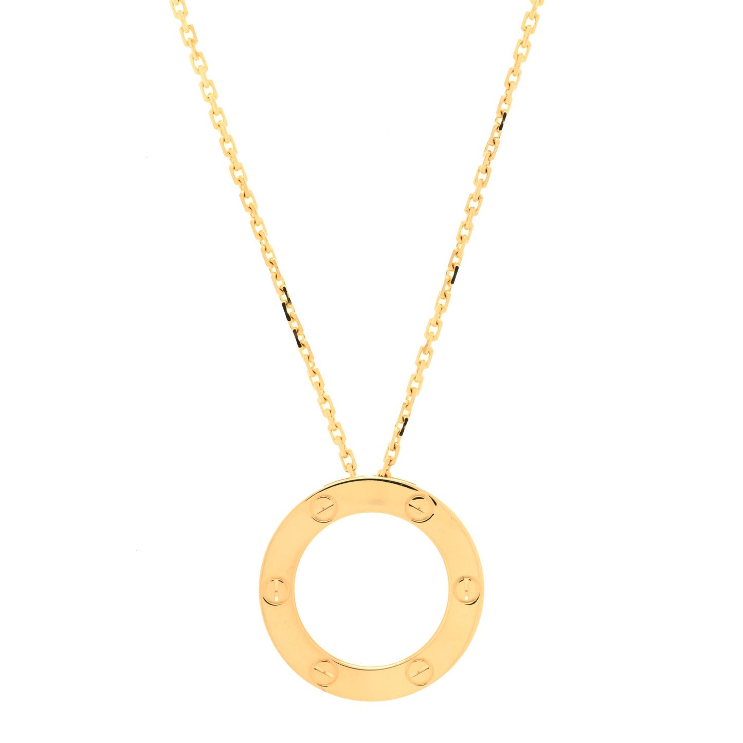 18K Yellow Gold LOVE Pendant Necklace