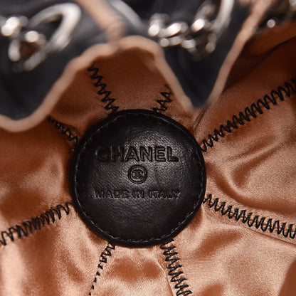 Chanel Lambskin Satin Mini Drawstring Tassel Shoulder Bag Black 6 of 9
