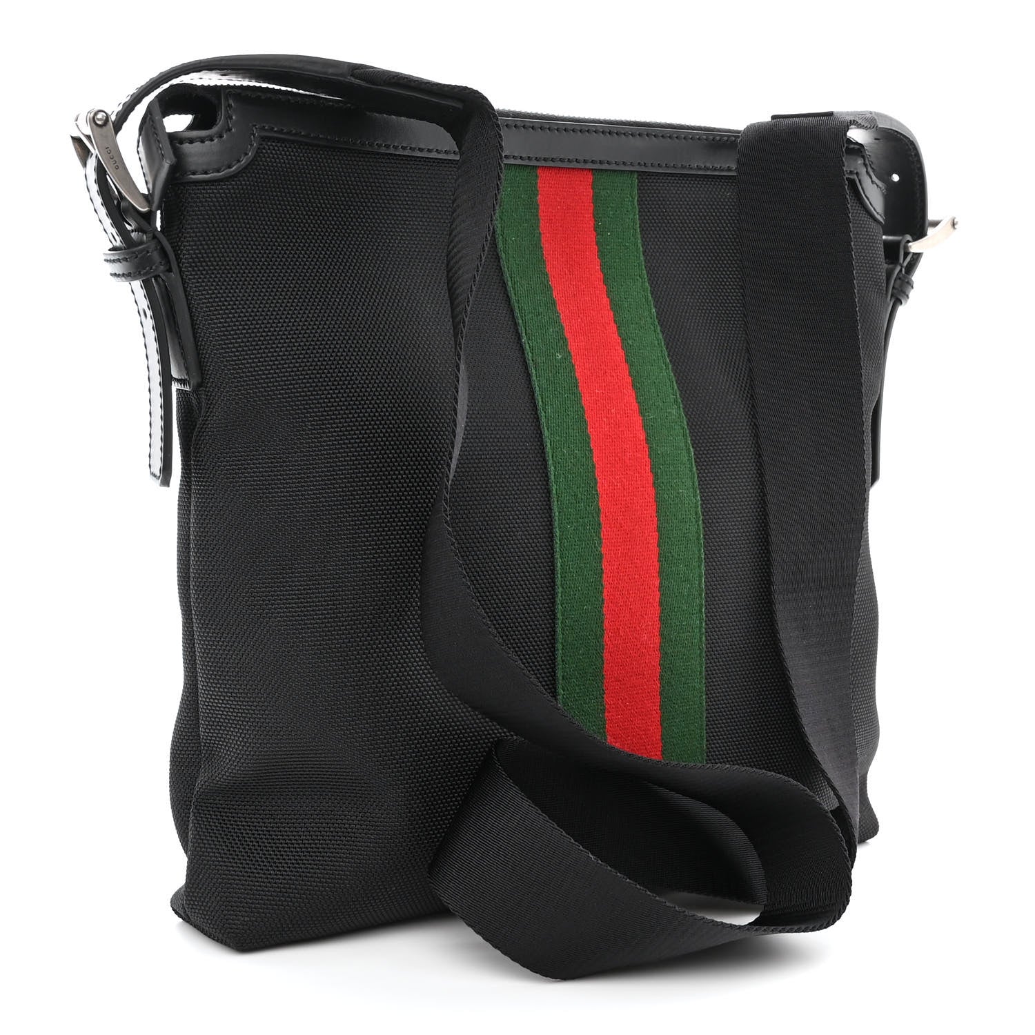 Gucci Techno Canvas Web Messenger Bag Black 3 of 10