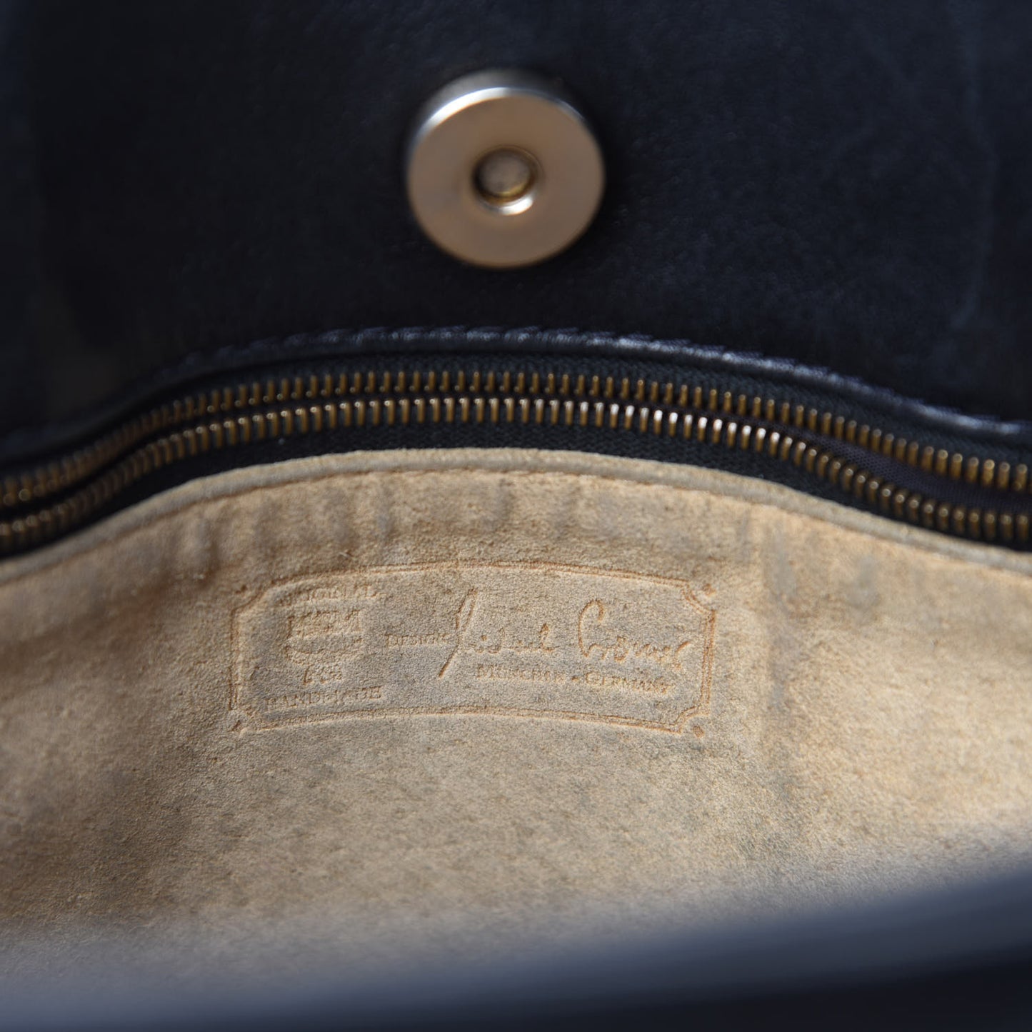 Lambskin Coated Canvas Monogram Chain Tote Black