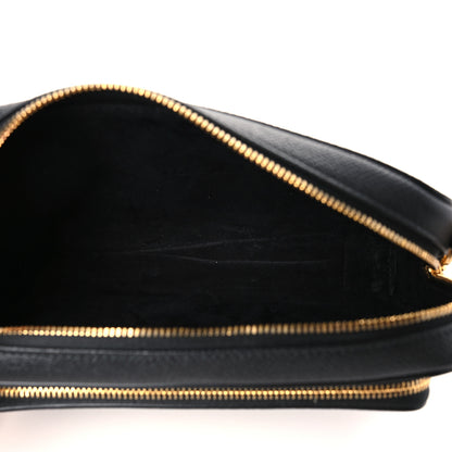 Christian Dior Grained Calfskin Caro Double Pouch Black 5 of 9