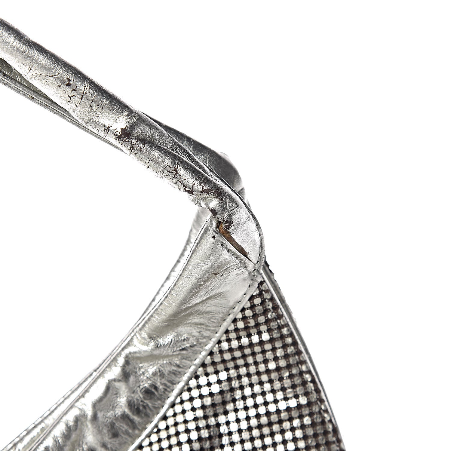 Chanel Metallic Perforated Lambskin Hollywood Hobo Silver 13 of 17