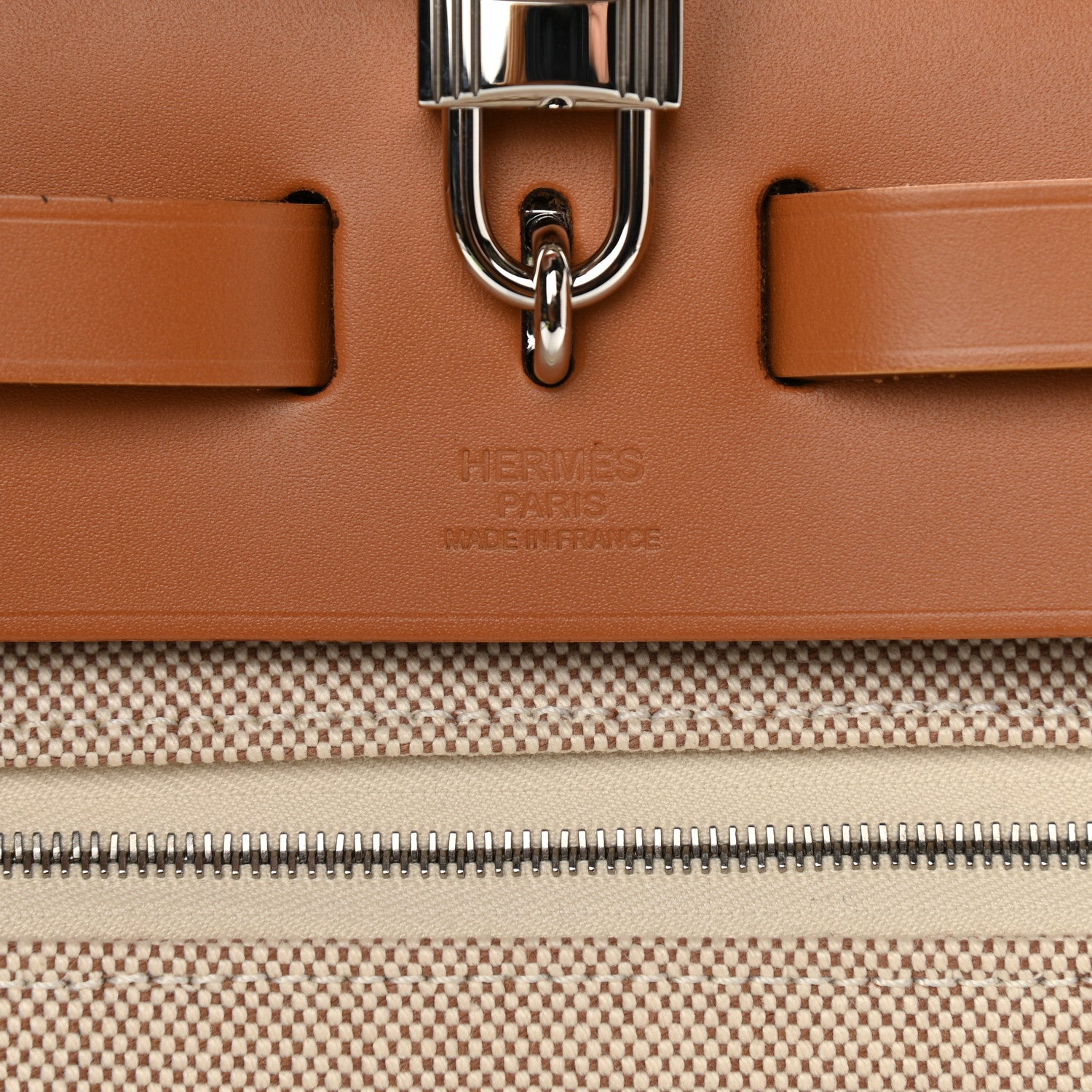 Hermes Vache Hunter Criss Viking Herbag Zip Retourne 31 PM Ecru Beige Naturel 6 of 9