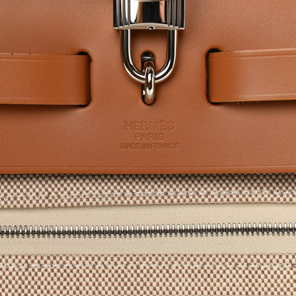 Hermes Vache Hunter Criss Viking Herbag Zip Retourne 31 PM Ecru Beige Naturel 6 of 9