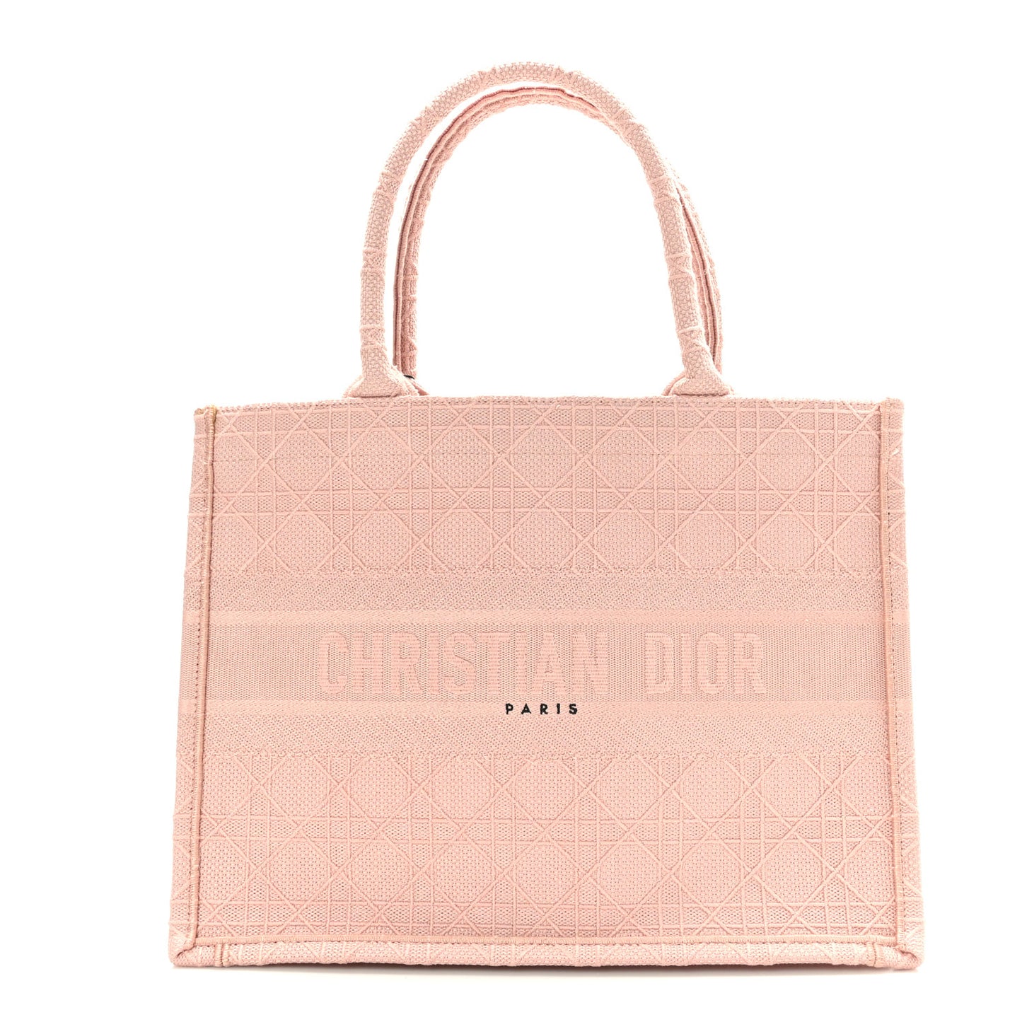 Canvas Embroidered Cannage Medium Book Tote Bois de Rose