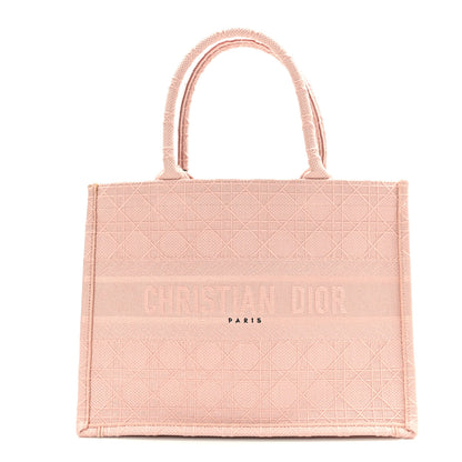 Christian Dior Canvas Embroidered Cannage Medium Book Tote Bois de Rose 1 of 10
