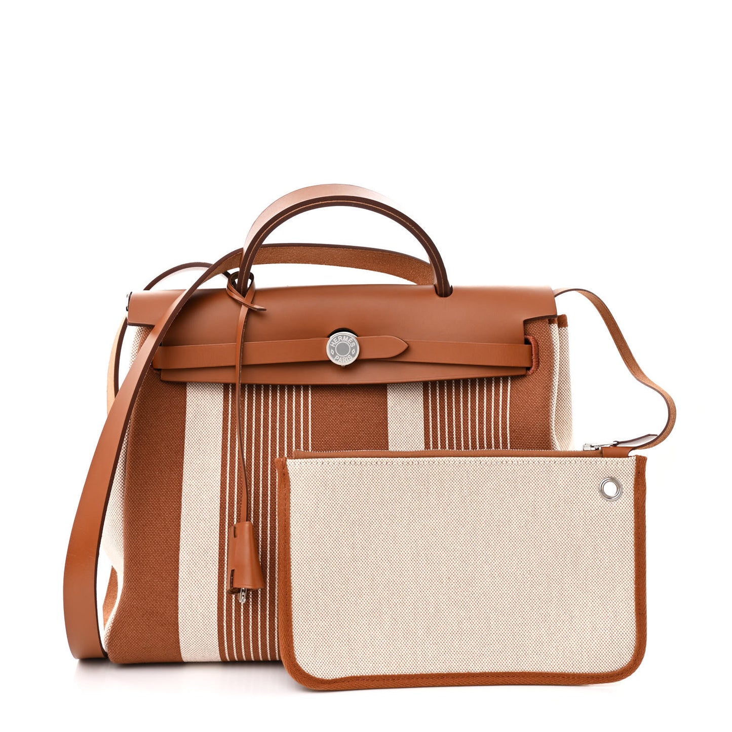 Vache Hunter Toile H Vibration Herbag Zip Retourne 31 PM Fauve Ecru Beige
