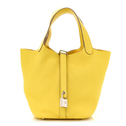 Hermes Taurillon Clemence Picotin Lock 18 PM Lime 1 of 10