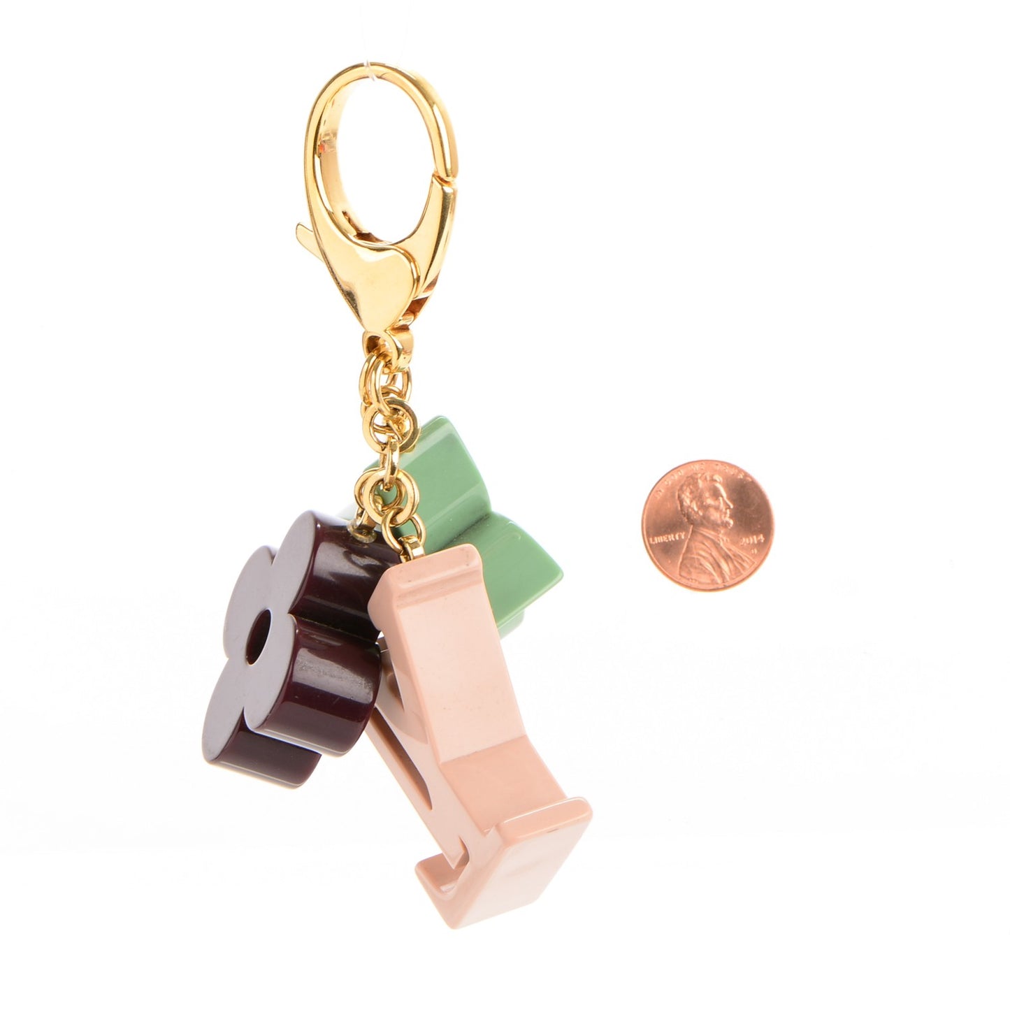 Resin Playtime Bag Charm Rose