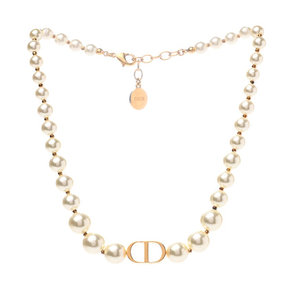 Christian Dior Pearl 30 Montaigne Choker Necklace Gold 3 of 6