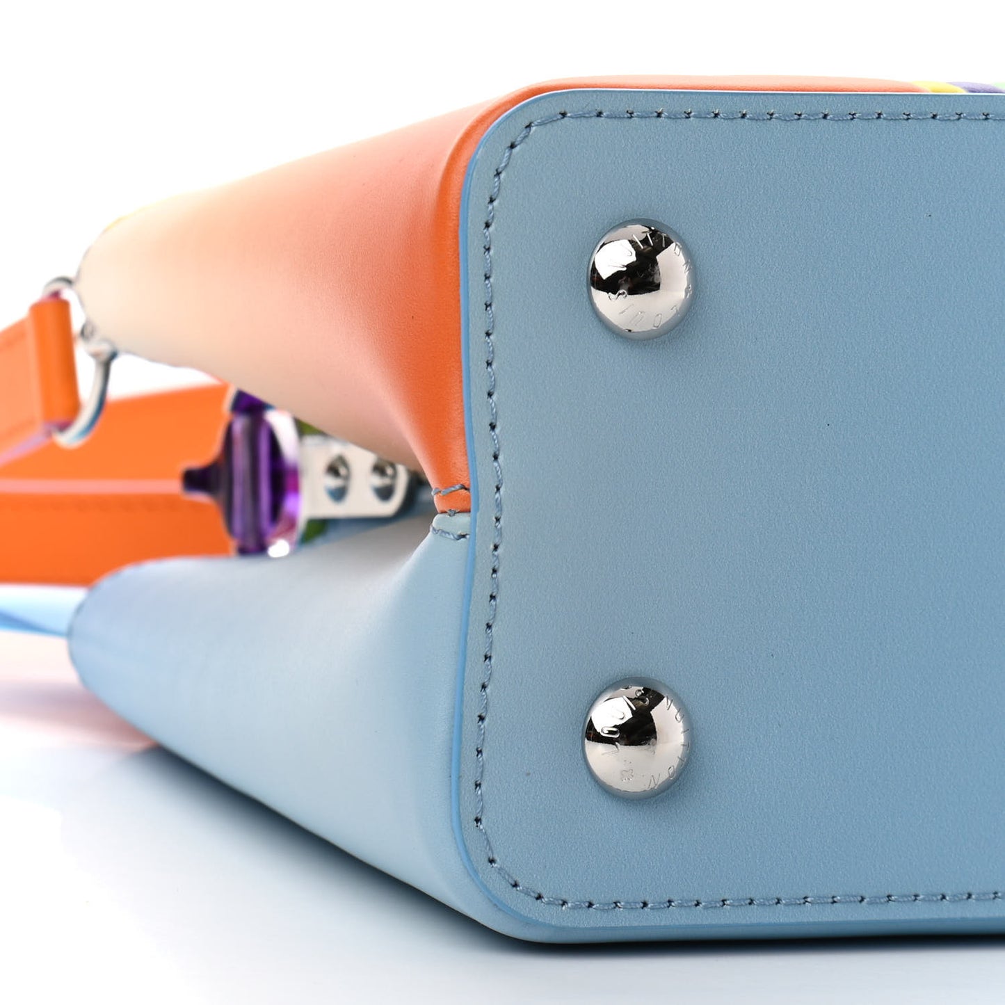 Calfskin Plexiglass ArtyCapucines PM Sam Falls Multicolor