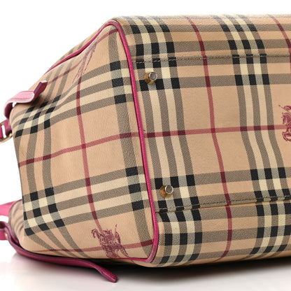 Burberry Haymarket Check Medium Canterbury Tote Bright Rhubarb Pink 8 of 14