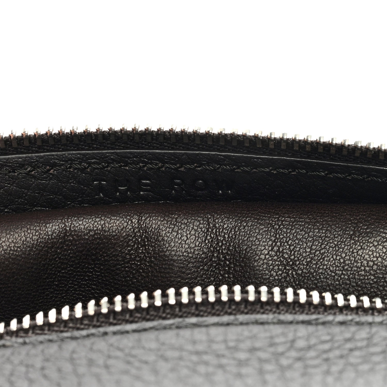 The Row Grained Calfskin Small Slouchy Banana Bag Black 6 of 8