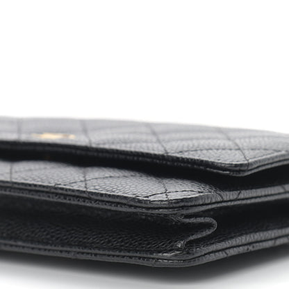 Chanel Caviar Quilted Wallet On Chain WOC Black 6 of 10