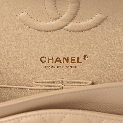 Chanel Caviar Quilted Medium Double Flap Beige Clair 9 of 12