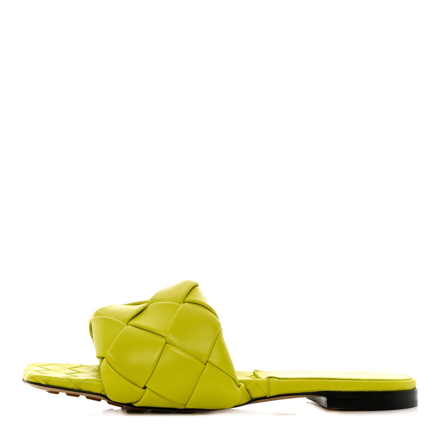 Bottega Veneta Nappa Maxi Intrecciato Lido Flat Sandals 38.5 Kiwi 1 of 9