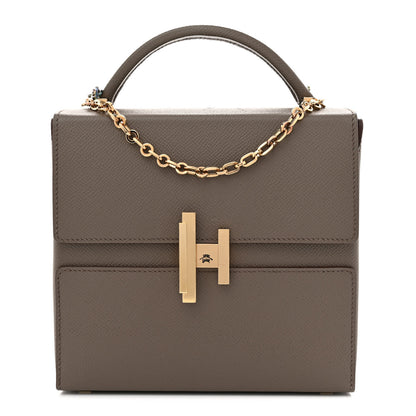 Hermes Epsom Cinhetic Boxy Top Handle Bag Etain 1 of 15