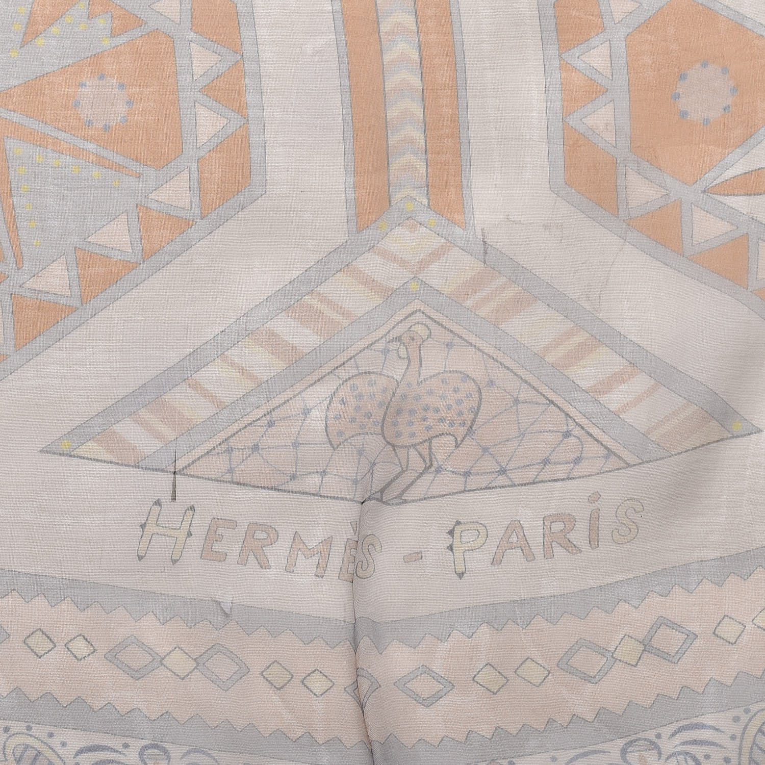 Hermes Silk Mousseline Ors Blues d'Afrique 140 Shawl 3 of 7