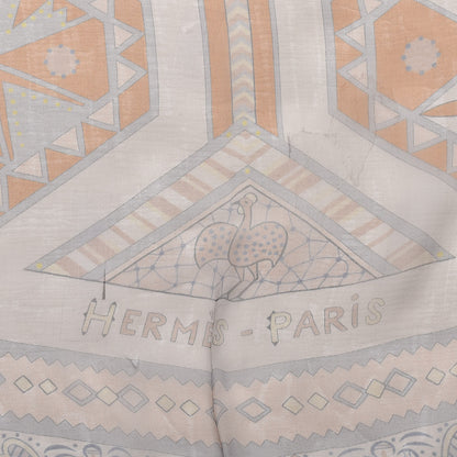 Hermes Silk Mousseline Ors Blues d'Afrique 140 Shawl 3 of 7
