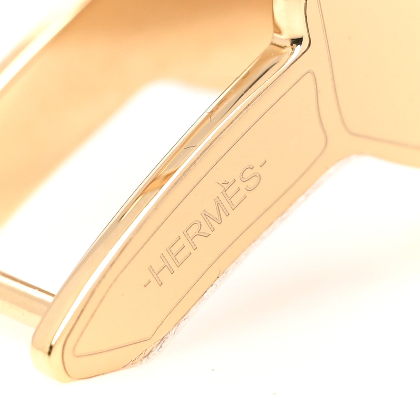 Permabrass Tete De Cheval Scarf Ring Gold