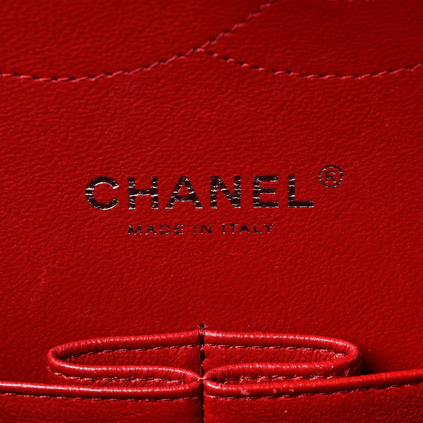 Lambskin Quilted Jumbo Double Flap Red