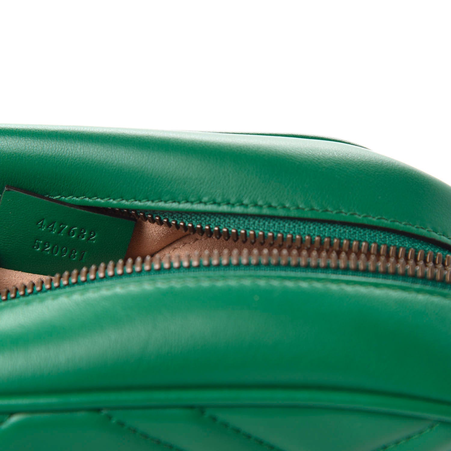 Gucci Calfskin Matelasse Small GG Marmont Chain Shoulder Bag Emerald Green 9 of 10