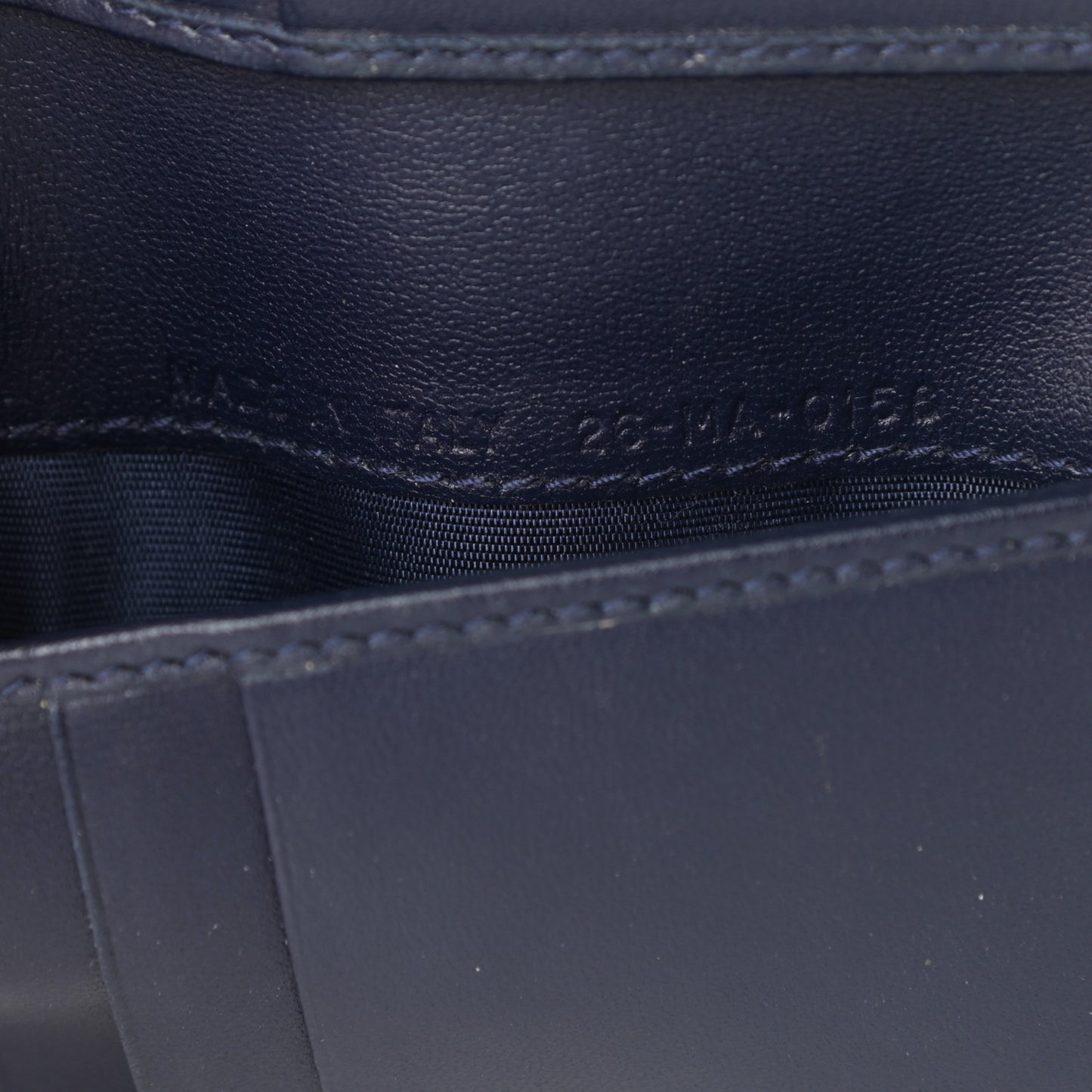 Grained Calfskin Cannage Diorama Wallet Blue