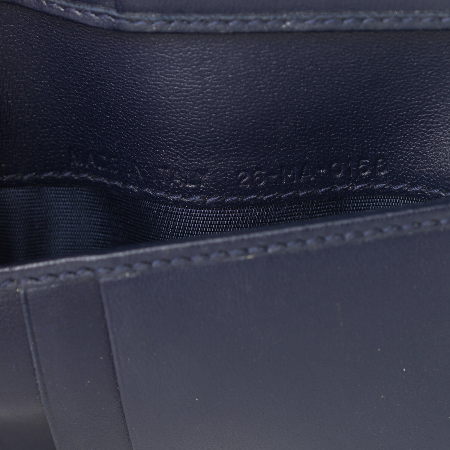 Christian Dior Grained Calfskin Cannage Diorama Wallet Blue 8 of 9