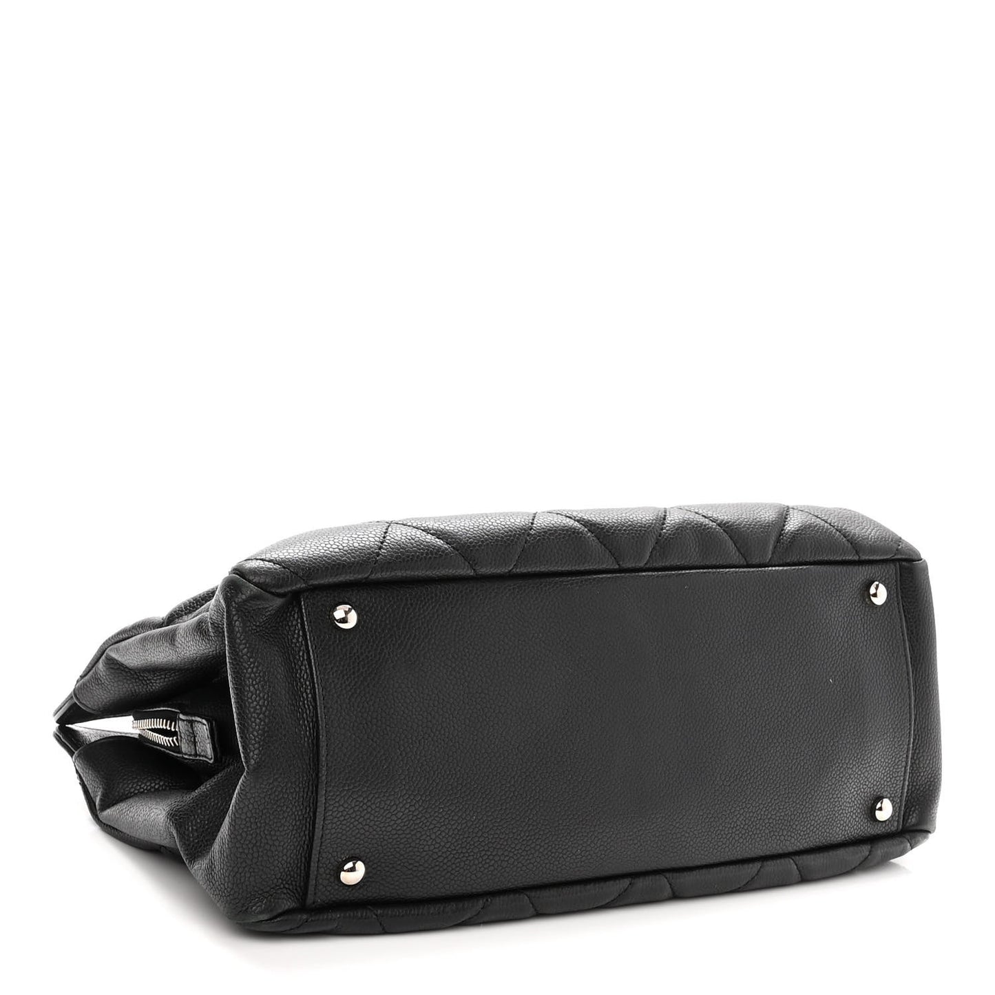 Soft Caviar Quilted CC Timeless Tote Black