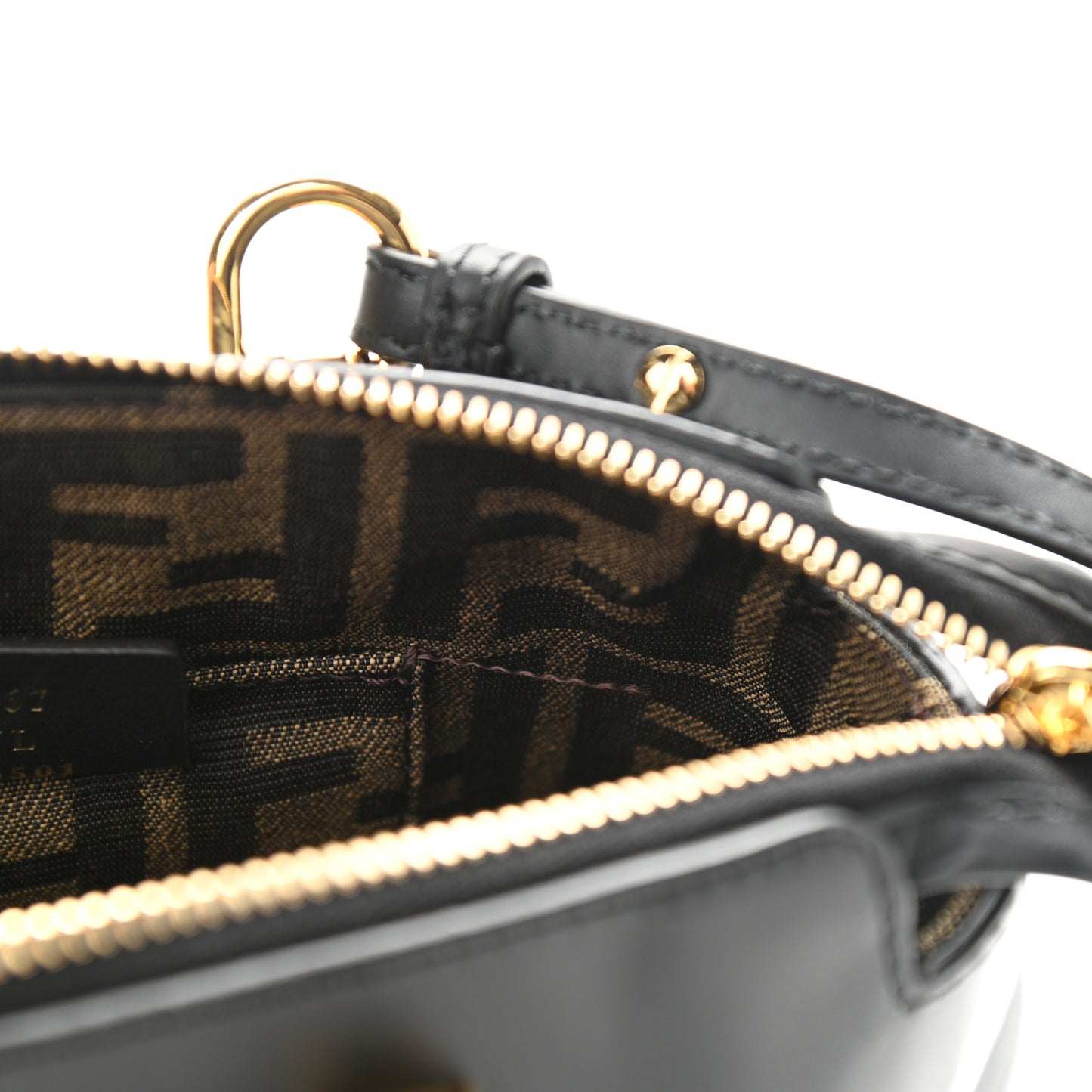 Vitello King Plexiglass Logo Embossed Mini By The Way Top Handle Boston Bag Black