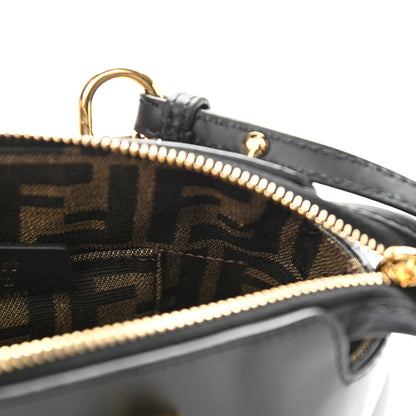 Fendi Vitello King Plexiglass Logo Embossed Mini By The Way Top Handle Boston Bag Black 10 of 11