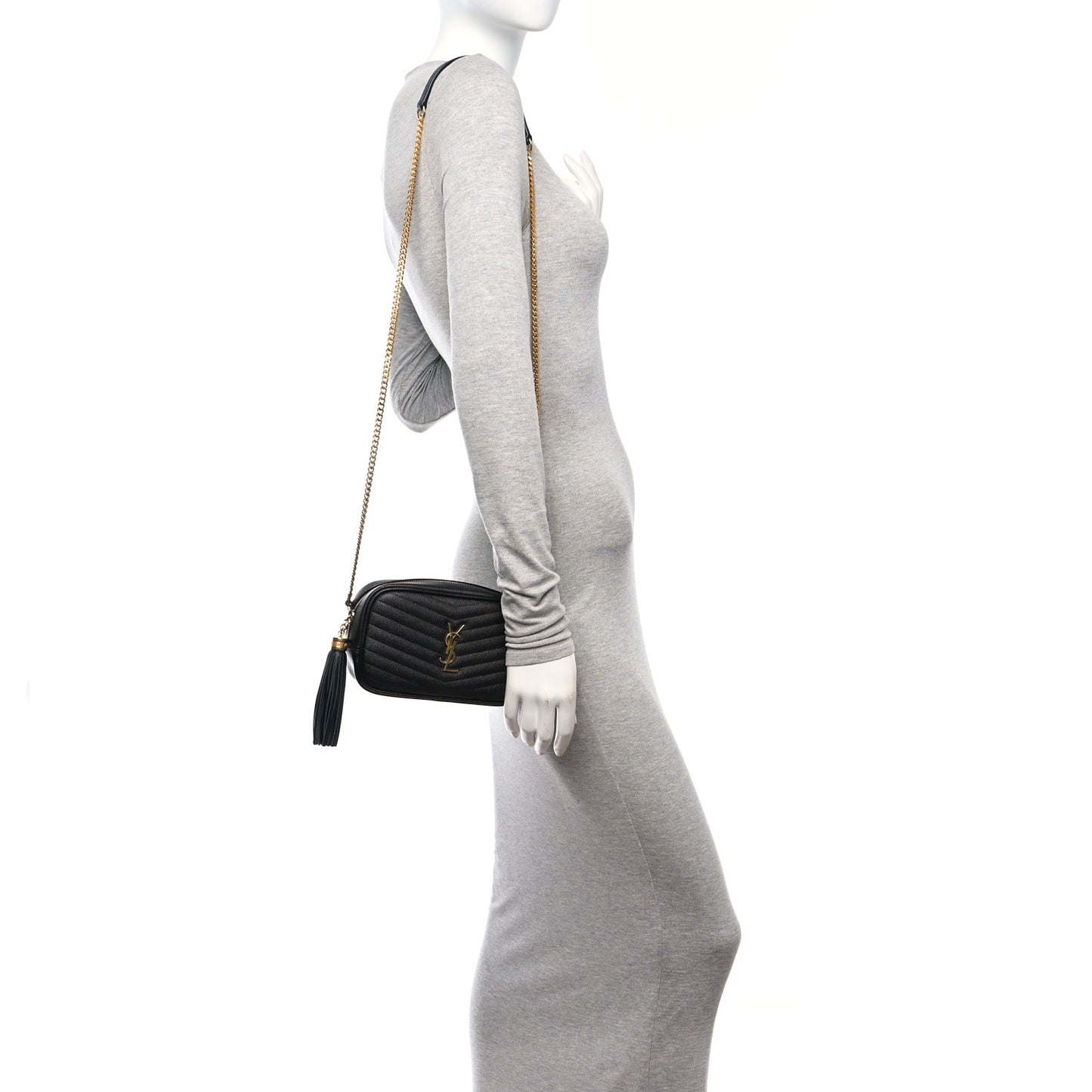 Grain De Poudre Matelasse Monogram Mini Lou Camera Bag Black