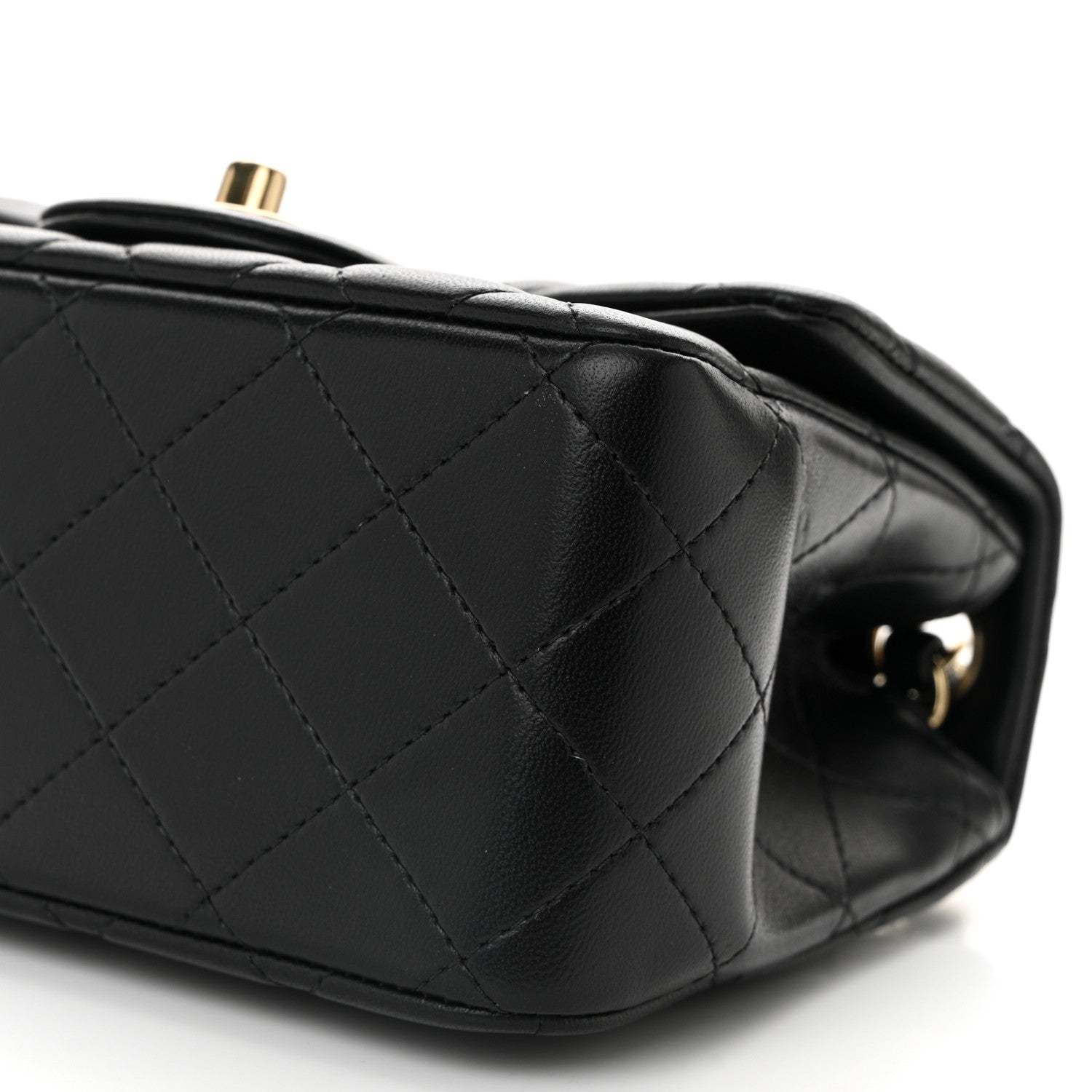Chanel Lambskin Quilted Mini Square Flap Black 10 of 11