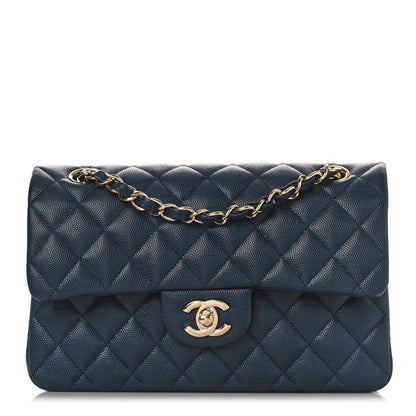 Chanel Caviar Quilted Small Double Flap Navy 1 of 9