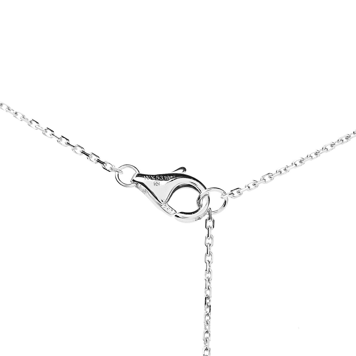 Cartier 18K White Gold Diamond Symbols Cross Pendant Necklace 5 of 5