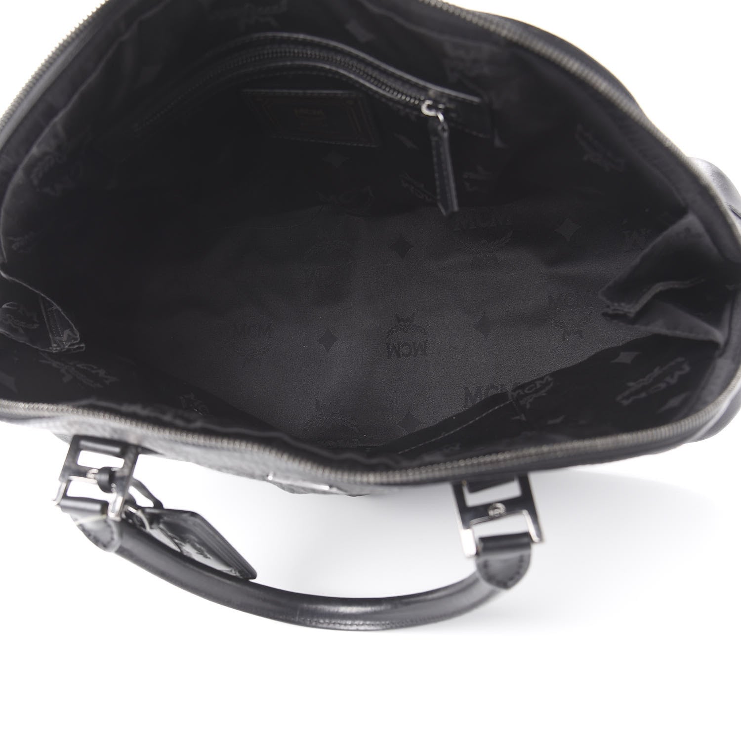 MCM Visetos Heritage Bowler Bag Black 4 of 11