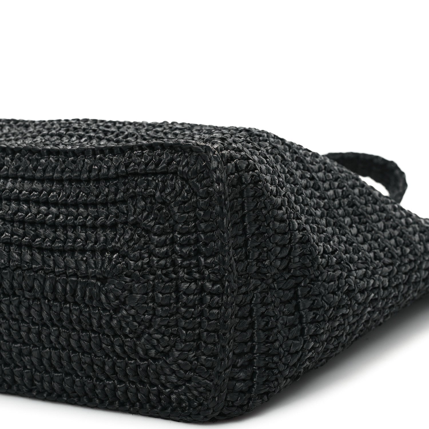 Saint Laurent Raffia Rive Gauche Tote Black 10 of 11
