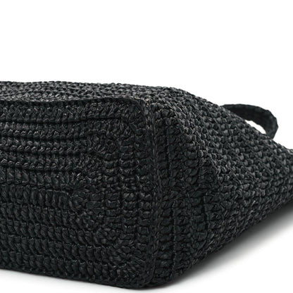 Saint Laurent Raffia Rive Gauche Tote Black 10 of 11