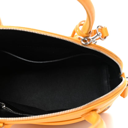 Balenciaga Signature Grained Calfskin Logo S Ville Top Handle Bag Yellow Black 5 of 9