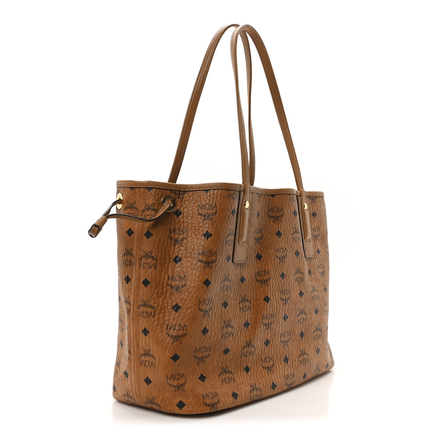 Visetos Medium Liz Reversible Shopper Tote Cognac